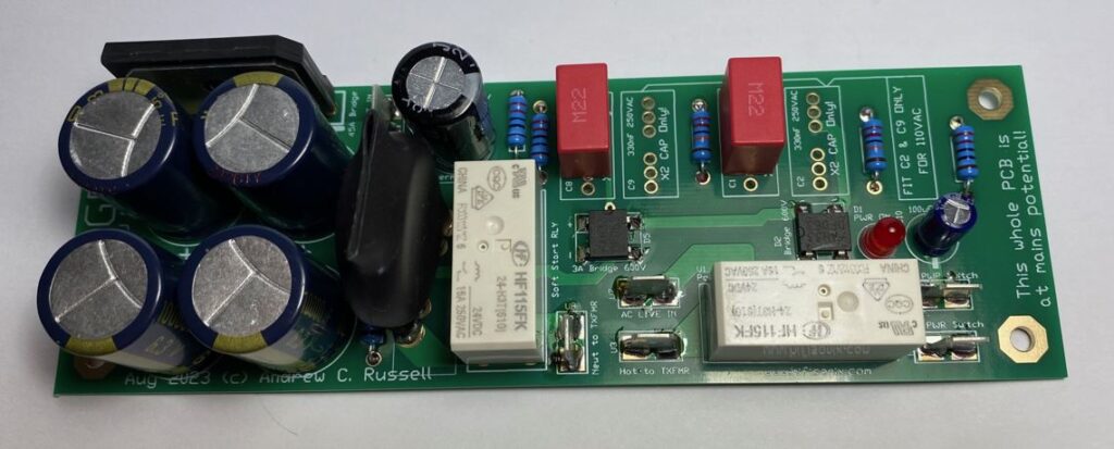 iSSDCB Improved Soft-Start + DC Blocker PCB
